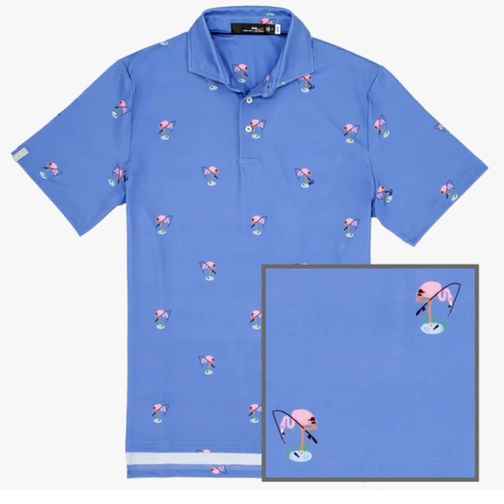 🆕 RLX Ralph Lauren Lightweight Airflow Jersey Flamingo Golf Polo